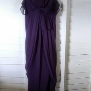 White by Vera Wang purple dress size 0 strapless